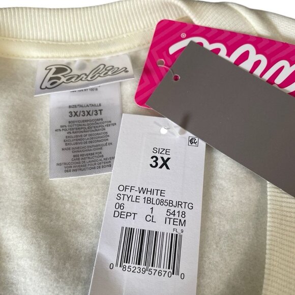 Barbie Vacay Mode Sweatshirt 3X Tie Dye Shorts 2X Set Y2K Barbiecore Retro Beach - Picture 4 of 15